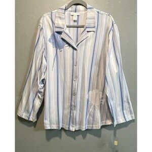 Vintage Natural Expressions Button  Up 3/4 Sleeve 100% Cotton Women’s XL NOS NWT